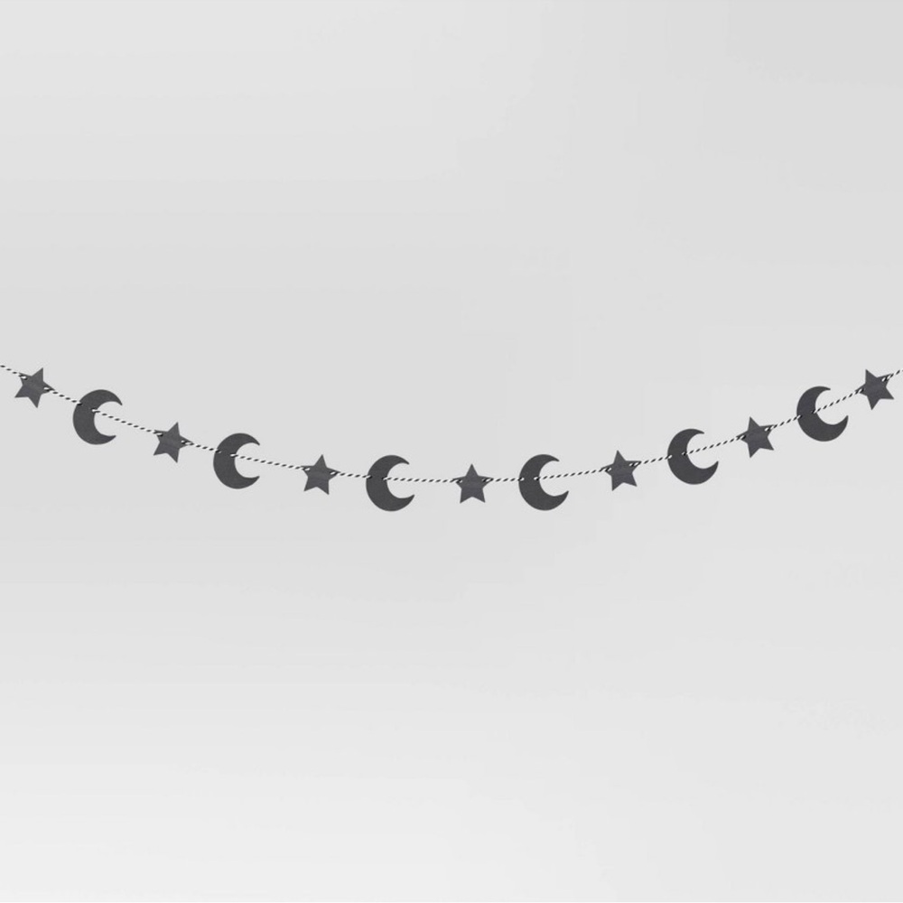 Hyde & Eek Target Halloween 2025 moon star wood garland mantle wall decoration - Picture 2 of 5